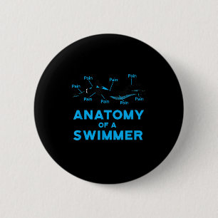 Geschenke für Schwimmfans Anatomie eines Schwimmer Button