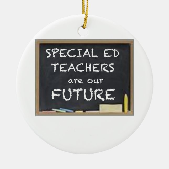 GESCHENKE FÜR SPEZIELLE ED-LEHRER KERAMIK ORNAMENT (Vorne)