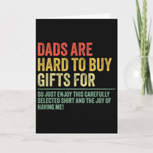 Geschenke für Väter, für die schwer zu kaufen ist Karte
