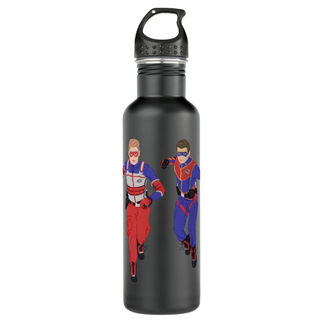 Geschenke für weibliche Captain Mann und Kind Gefa Edelstahlflasche (Vorderseite)