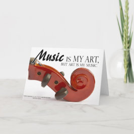 Geschenke Geige Spieler - Musik ist meine Kunst Karte