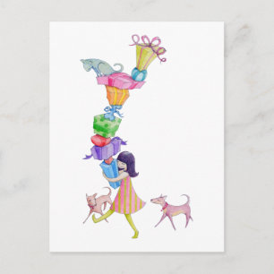 Geschenke Girl Postcard Postkarte