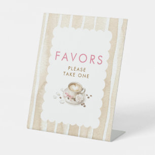 Geschenke Kaffee Mädchen Baby Shower Tischschild Sockelschild