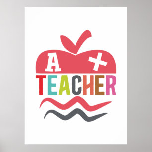 Geschenke Lehrer   A Plus Teacher Poster
