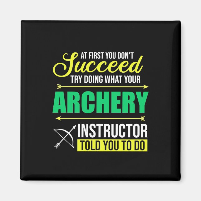 Geschenke Lehrer | Archery Instructor Coach Magnet (Vorne)