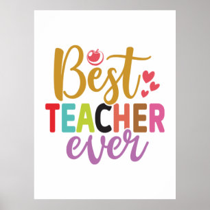 Geschenke Lehrer Bester Lehrer je Poster