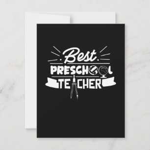 Geschenke Lehrer Bester Preschool-Lehrer Mitteilungskarte
