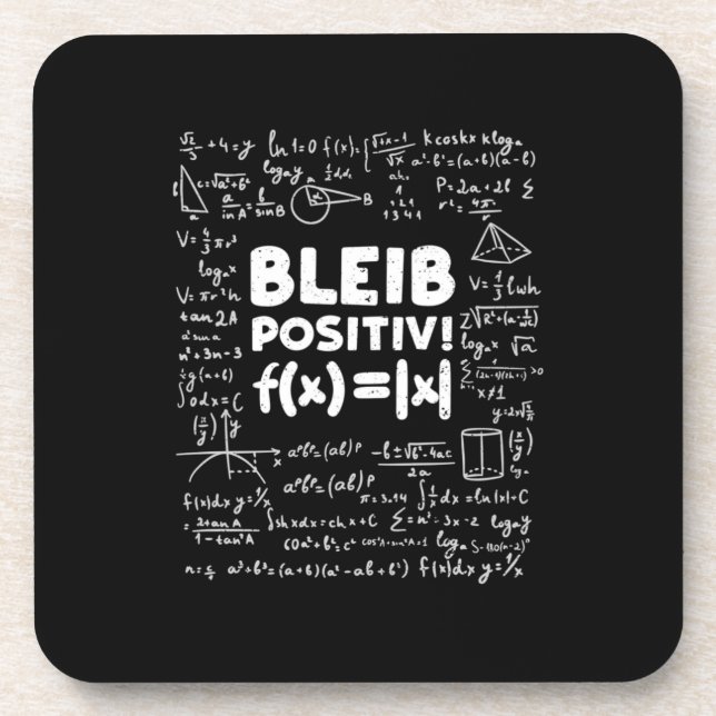 Geschenke Lehrer | Bleib Positiv Math Teacher Getränkeuntersetzer (Vorderseite)