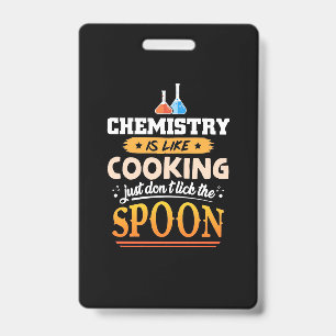 Geschenke Lehrer   Chemie ist wie Kochen Ausweis