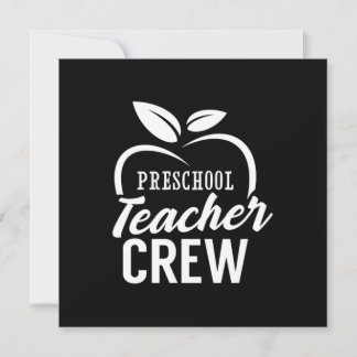 Geschenke Lehrer | Crew für Lehrkräfte im Vorschul Einladung