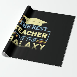 Geschenke Lehrer Der beste Lehrer der Galaxie Geschenkpapier
