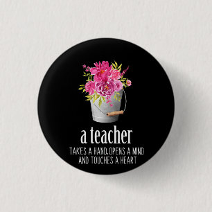 Geschenke Lehrer Ein Lehrer nimmt die Hand Button