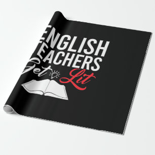 Geschenke Lehrer   Englische Lehrer bekommen Lit Geschenkpapier