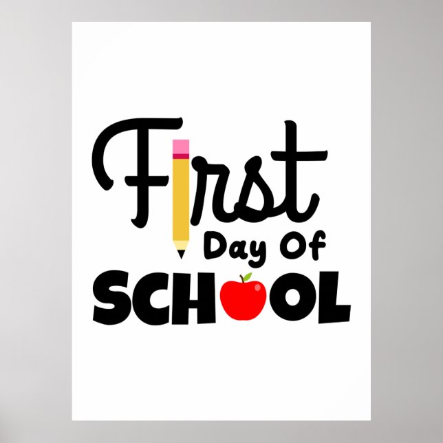 Geschenke Lehrer | Erster Schultag Poster (Vorne)