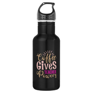 Geschenke Lehrer Kaffee gibt Lehrer Powern Edelstahlflasche