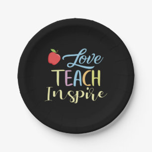 Geschenke Lehrer Liebe Teach Inspirier Pappteller