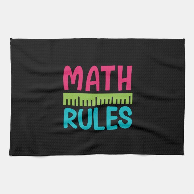 Geschenke Lehrer | Math Rules Geschirrtuch (Horizontal)