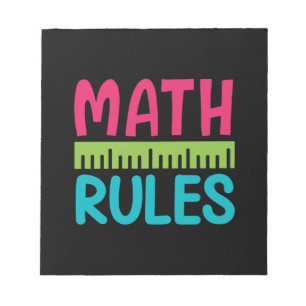 Geschenke Lehrer Math Rules Notizblock
