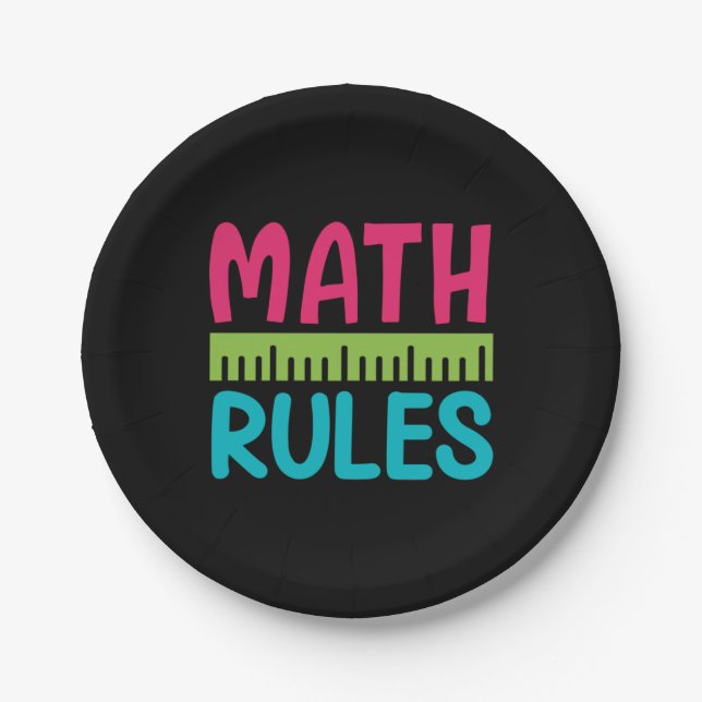 Geschenke Lehrer | Math Rules Pappteller (Vorderseite)