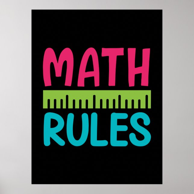 Geschenke Lehrer | Math Rules Poster (Vorne)