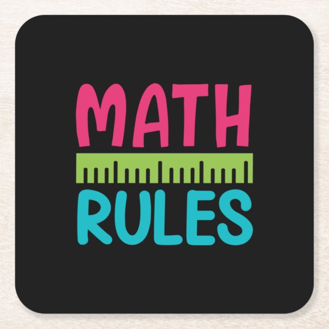 Geschenke Lehrer | Math Rules Rechteckiger Pappuntersetzer (Vorderseite)