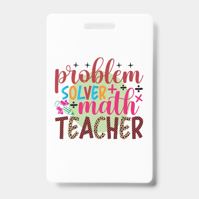 Geschenke Lehrer | Problem Solver Match Lehrer Ausweis (Vorderseite)