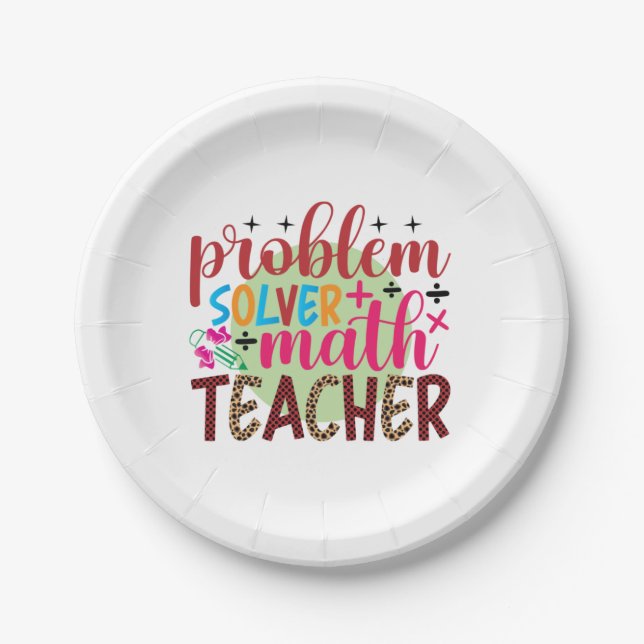 Geschenke Lehrer | Problem Solver Match Lehrer Pappteller (Vorderseite)