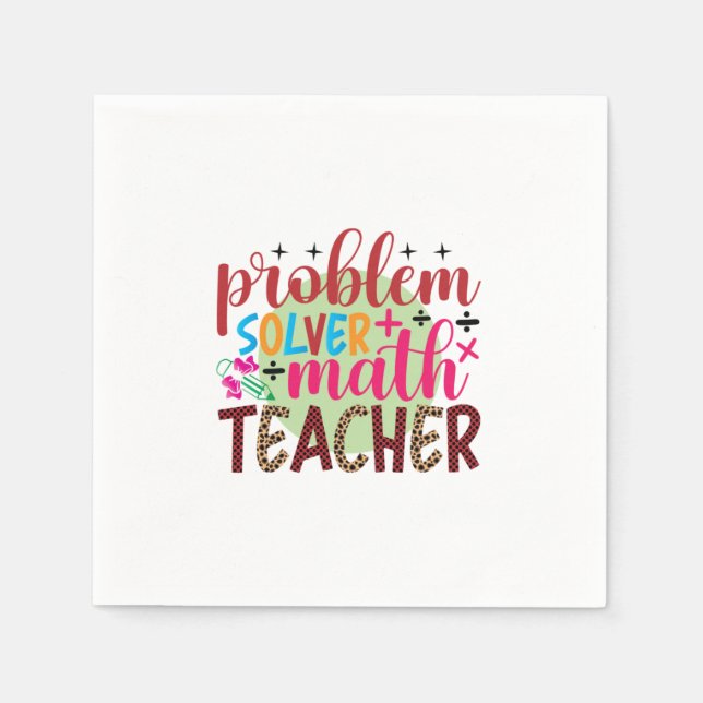 Geschenke Lehrer | Problem Solver Match Lehrer Serviette (Vorderseite)