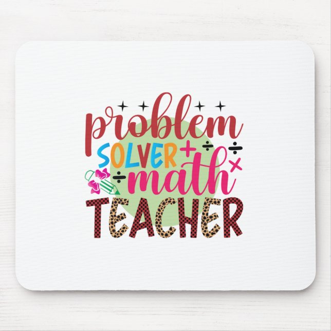 Geschenke Lehrer | Problemlöser Mathematiklehrer Mousepad (Vorne)