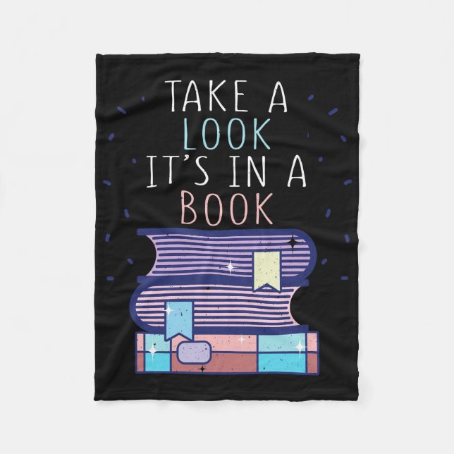 Geschenke lesen in einem Buch Fleecedecke (Vorderseite)