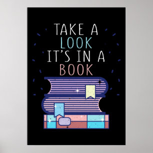 Geschenke lesen in einem Buch Poster