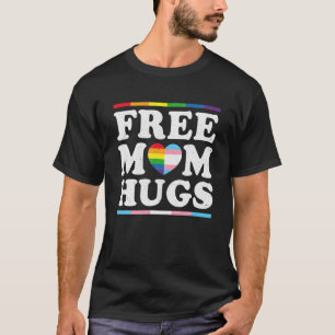 Geschenke LGBT Mama Umarmungen Regenbogen Herz Lgb T-Shirt