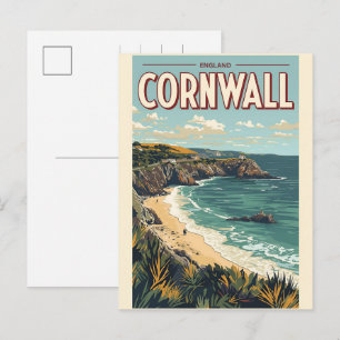 Geschenke mit Vintage Cornwall County Klippen Engl Feiertagspostkarte