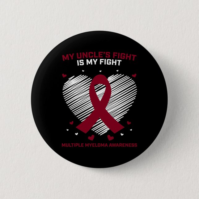 Geschenke Onkel Multiple Myeloma Awareness Product Button (Vorderseite)
