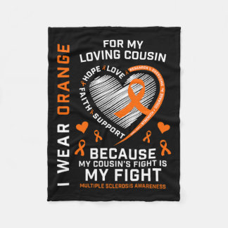 Geschenke Orange Fighter Cousin Multiple Sklerose  Fleecedecke