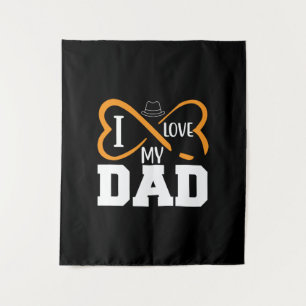 Geschenke Papa Ich liebe meinen Vater Wandteppich