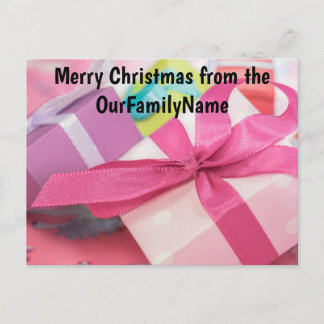 Geschenke präsentiert Weihnachten individualisiere Postkarte
