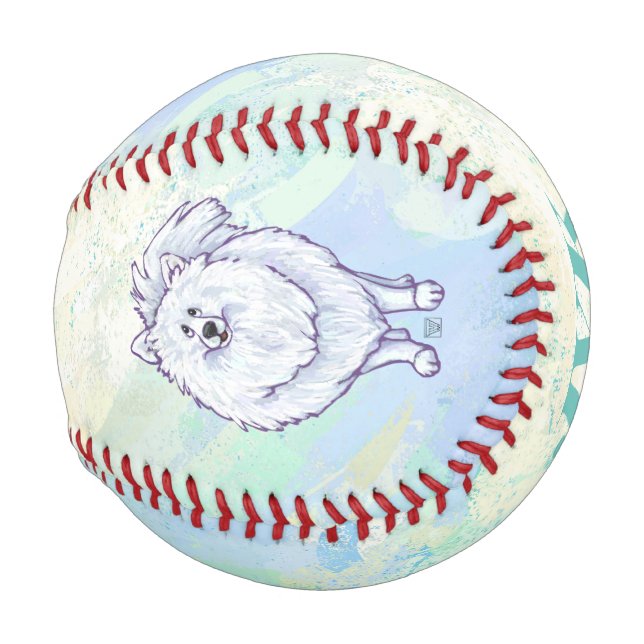 Geschenke und Accessoires aus weißem Spitz Baseball (Vorne Rechts)
