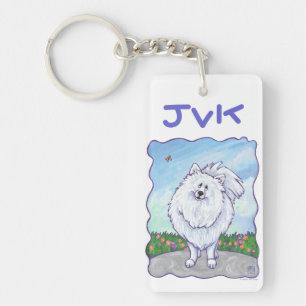 Geschenke und Accessoires aus weißem Spitz Schlüsselanhänger