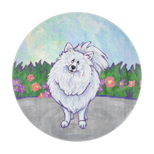 Geschenke und Accessoires aus weißem Spitz Schneidebrett (Vorderseite)