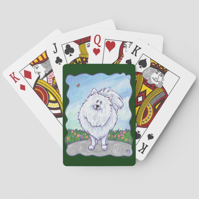 Geschenke und Accessoires aus weißem Spitz Spielkarten (Rückseite)