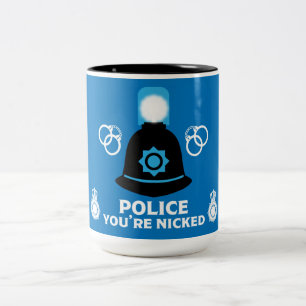 Geschenke und Accessoires der britischen Polizei i Zweifarbige Tasse