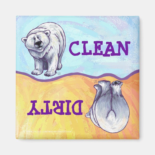 Geschenke und Accessoires für Polarbären Magnet (Vorne)