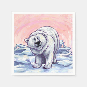 Geschenke und Accessoires für Polarbären Serviette