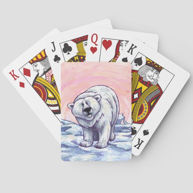 Geschenke und Accessoires für Polarbären Spielkarten (Rückseite)