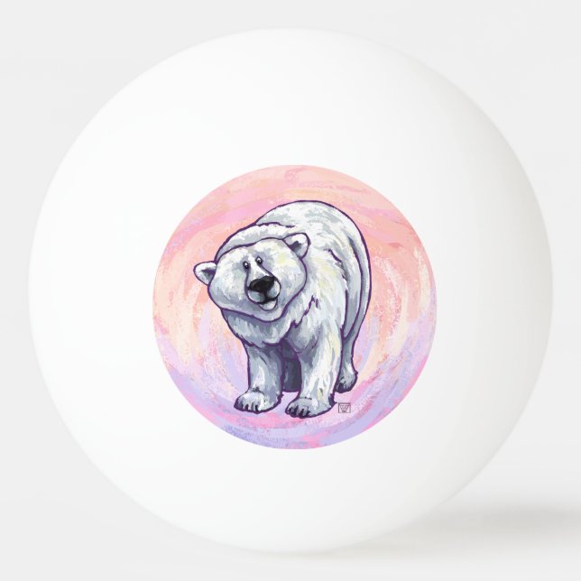 Geschenke und Accessoires für Polarbären Tischtennisball (Rückseite)
