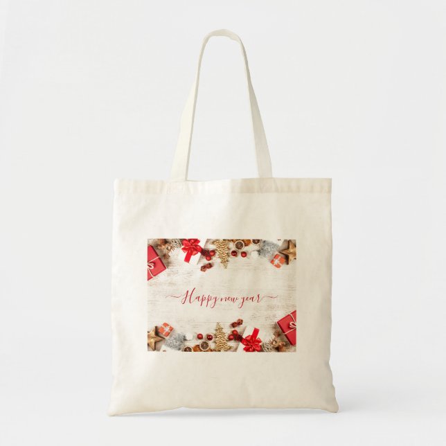 Geschenke und Blasen Weihnachtsfeiertag Tragetasche (Vorne)