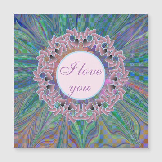 Geschenke und Favoriten Blumendesign Magnetkarte (Vorderseite)