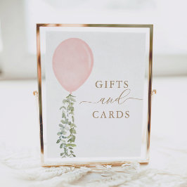 Geschenke und Karten Pink Balloon Girl Baby Showpo Poster