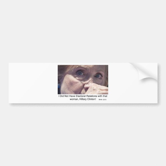 Geschenke und Kleid Anti-Hillary Clinton 2016 Autoaufkleber (Vorne)